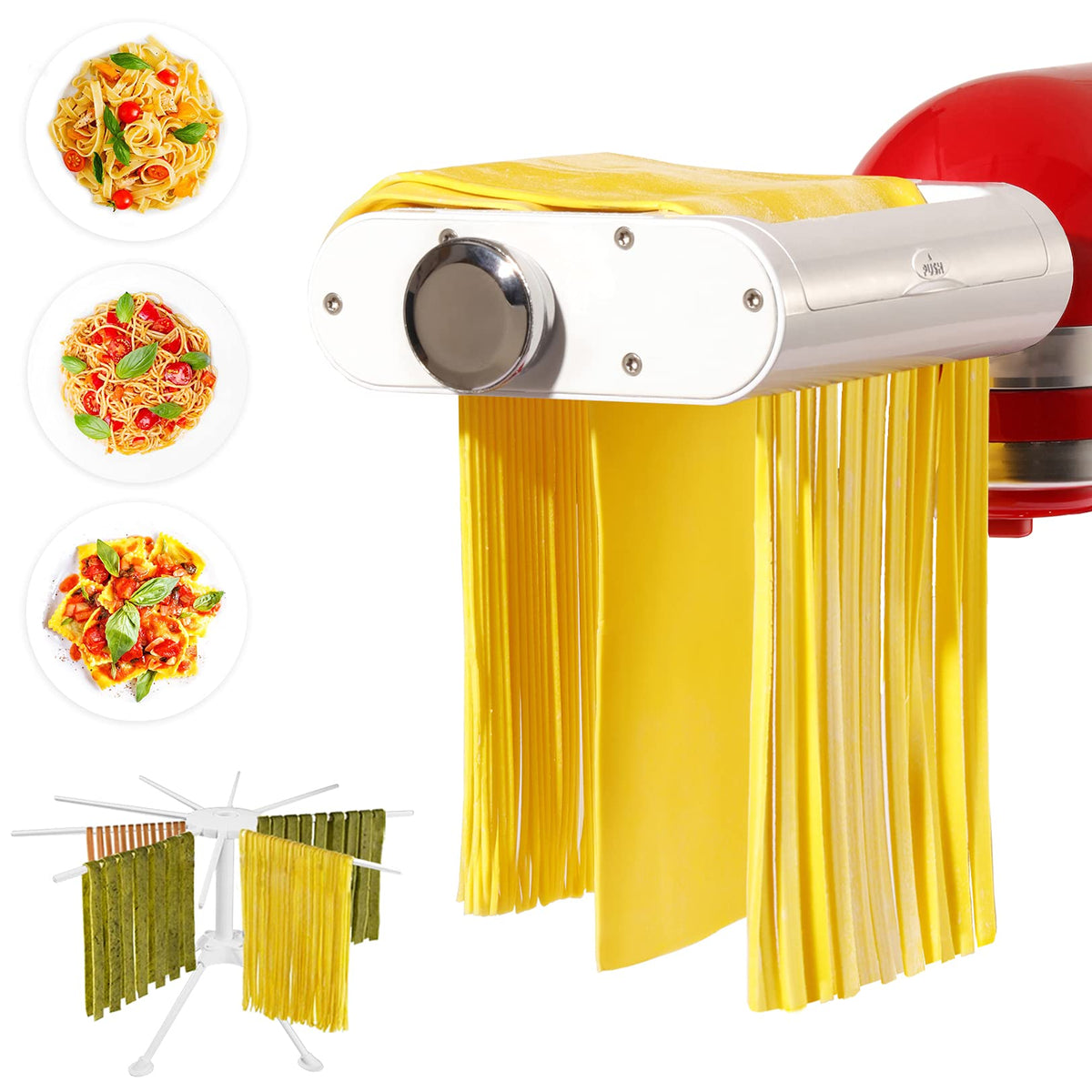 Antree 3-1 pasta maker attachment with KitchenAid for fresh sheets and cuts
