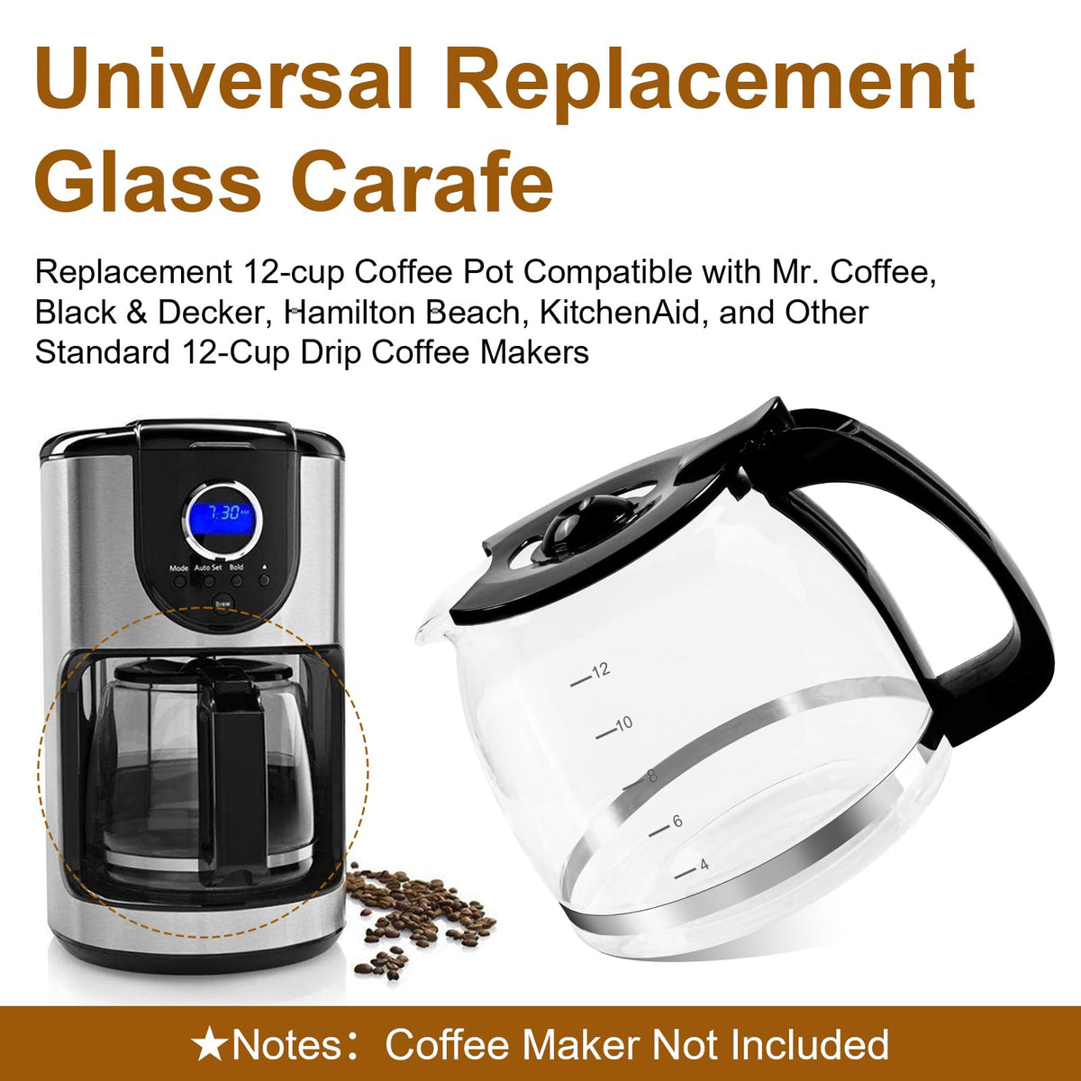 Antrys three-buckle design ensures a secure fit across many coffee makers.