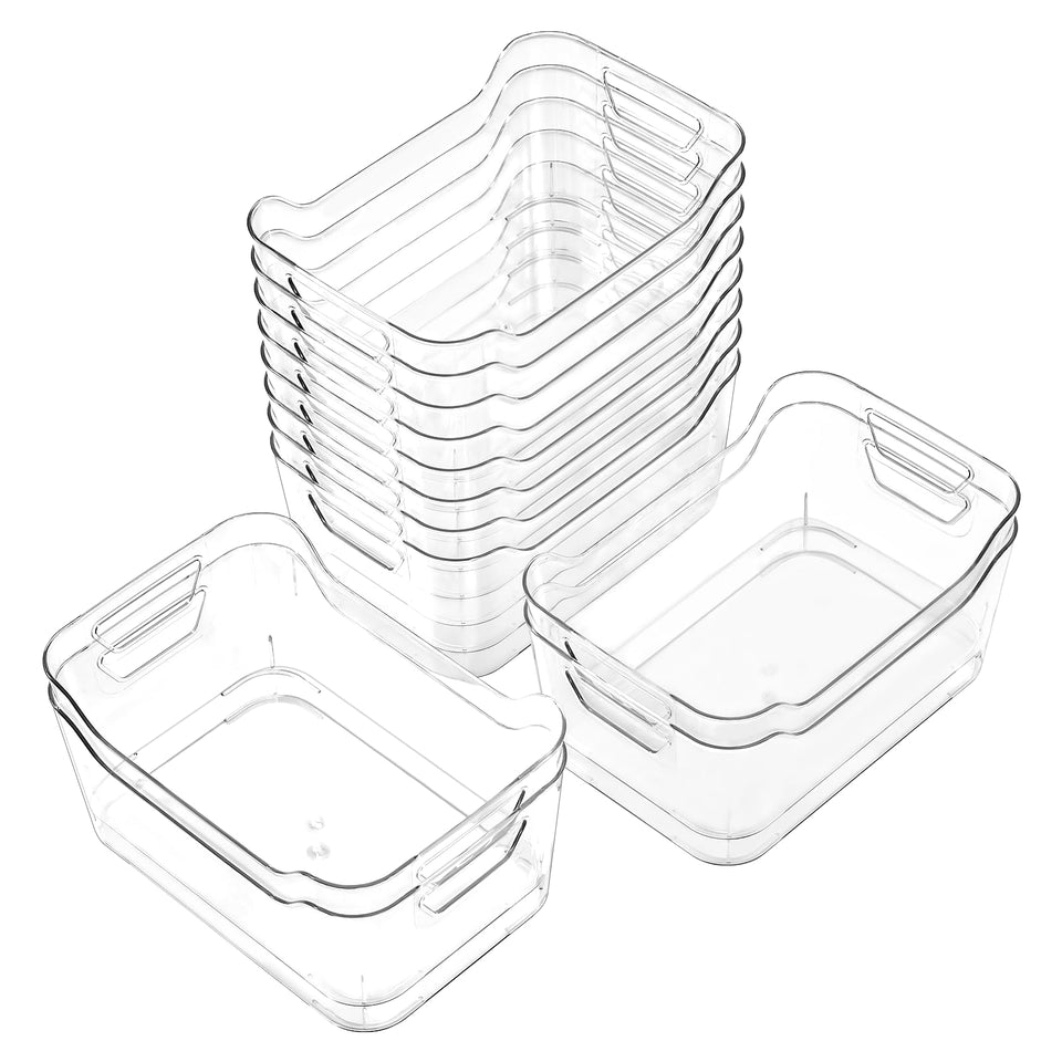 AntStep 12-pack clear bin shows contents for quick snack organization