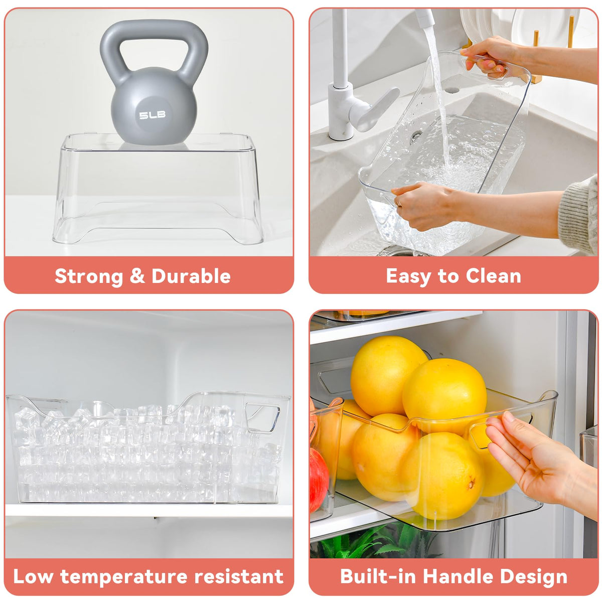 AntStep BPA-free durable plastic bin with smooth edges.