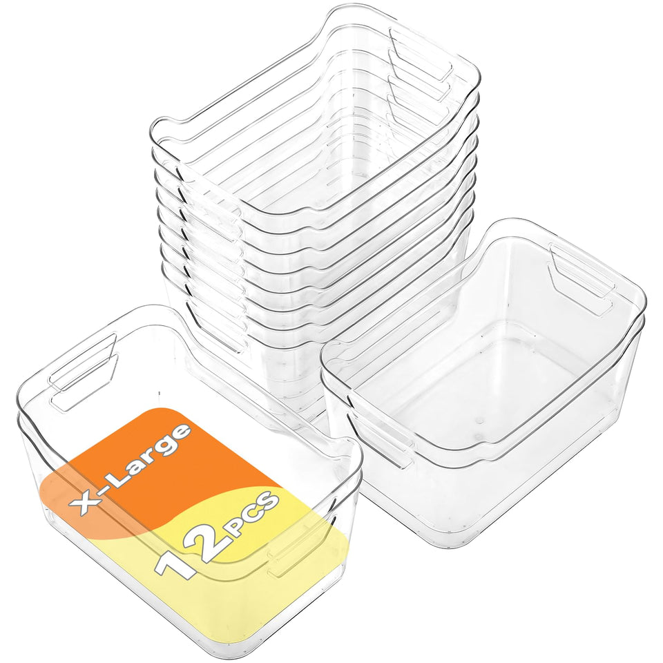 AntStep clear bin with handle neatly organized pantry items for quick access