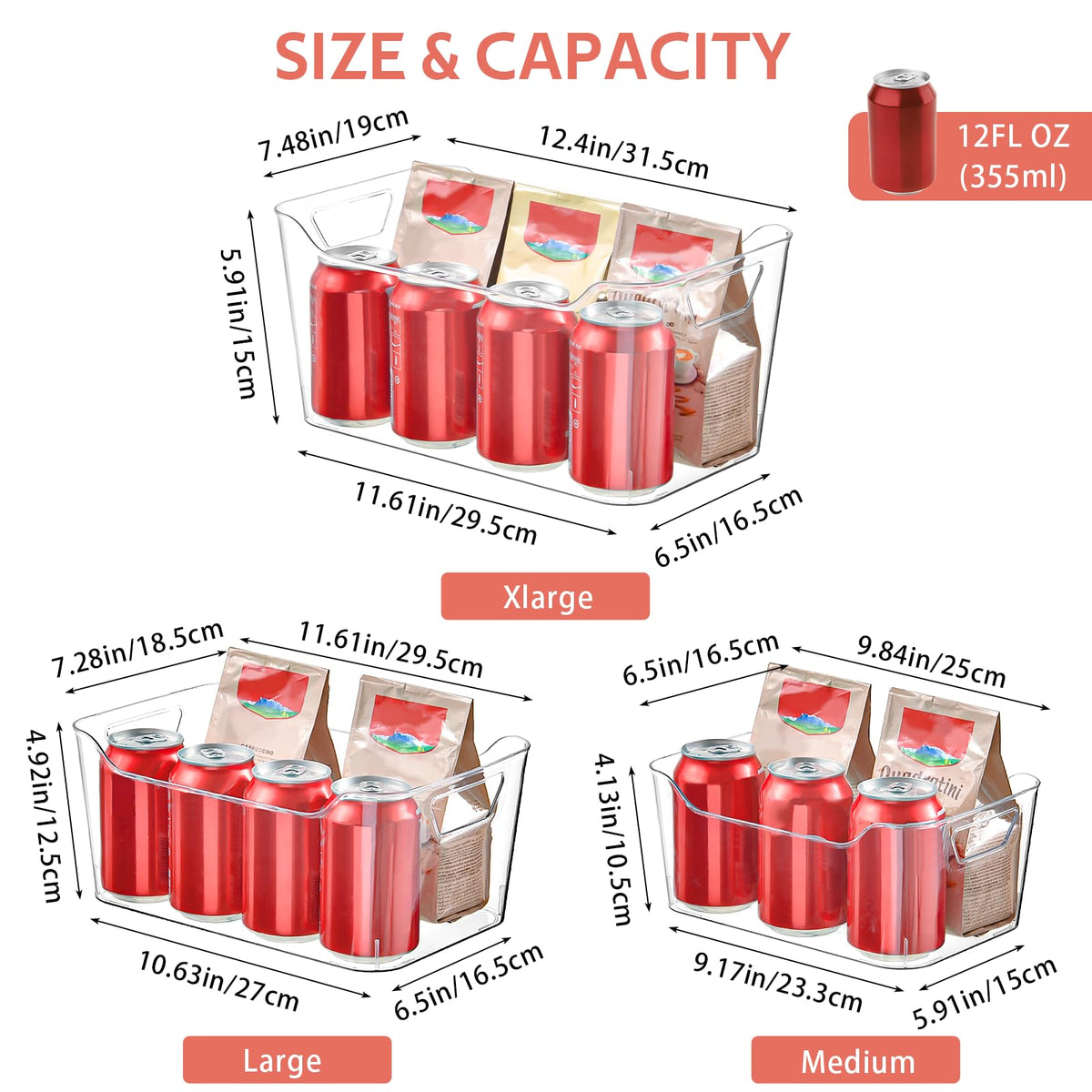 AntStep clear pantry bin stackable design keeps shelves neat and space-efficient.