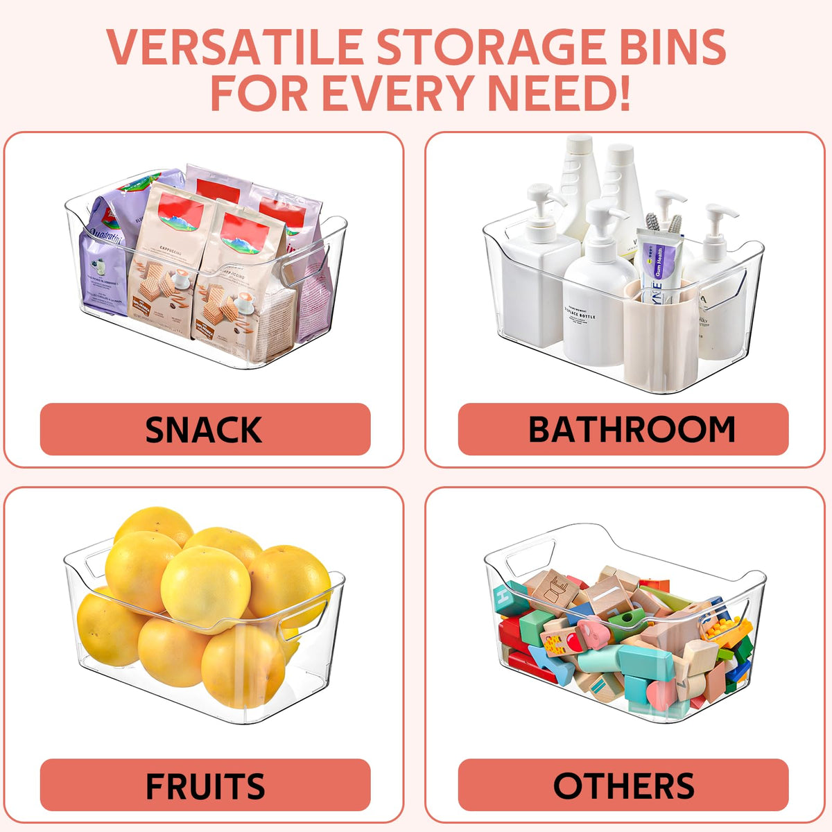 AntStep pantry bin ideal for snacks, drinks, and small containers.
