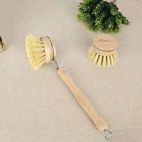 ANTYA bamboo dish brush ergonomic grip improves control during dishwashing