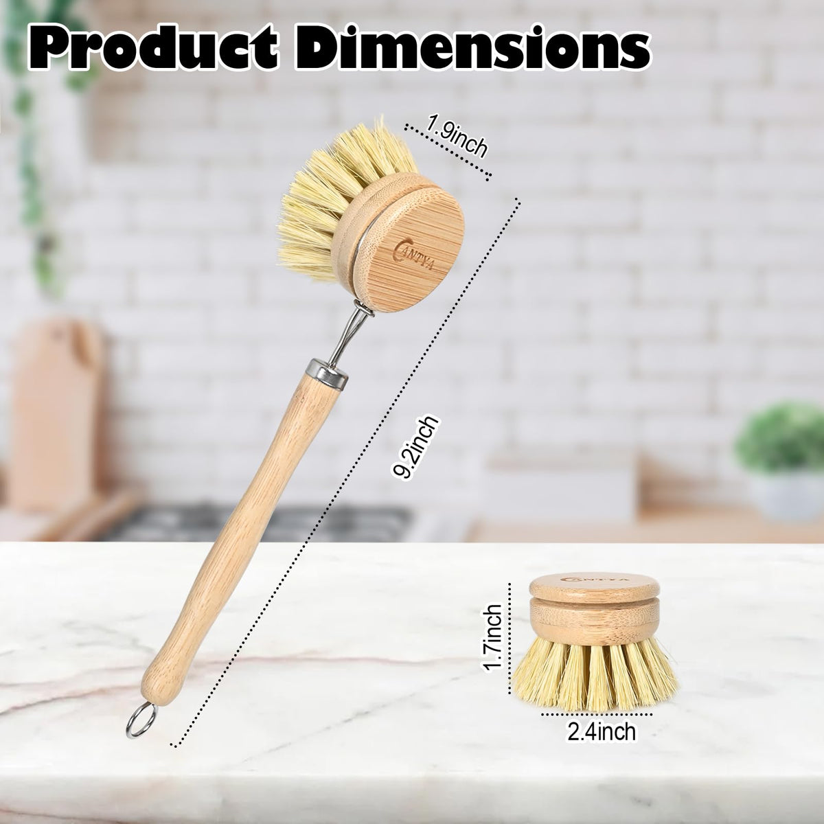 ANTYA bamboo dish brush replacement heads offer lasting value and sustainability