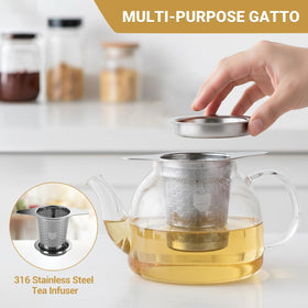 ANTYA heat-retaining lid doubles as a drip tray to keep surfaces dry.