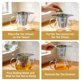 ANTYA tea infuser compatible with most cups and teapots for easy steeping.