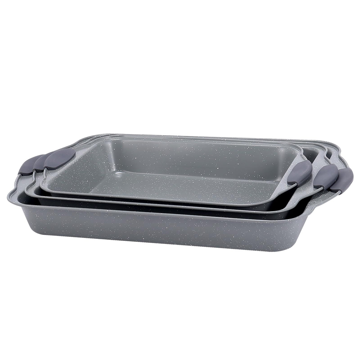 Anveena oven-safe bakeware withstands high heat for roasting and browning up to 446°F.