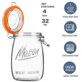Anwoi mason jar with glass base clearly displays contents for easy prep.
