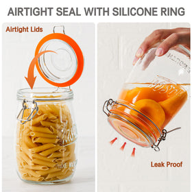 Anwoi premium BPA-free glass jar for canning, coffee, and beans.