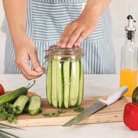 Anwoi wide-mouth jars fit spices, grains, and snacks with ease.