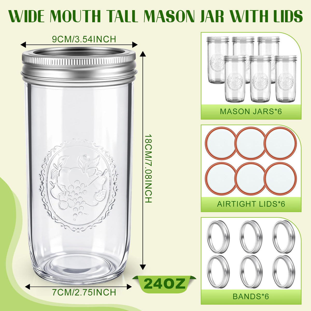 Anwoi jars with airtight lids and bands for secure sealing in fermentation