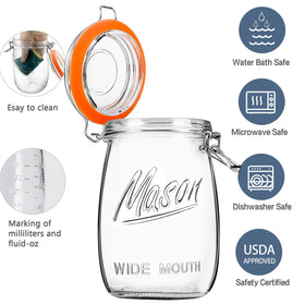 Anwoi measurement-marks jar helps you portion coffee, flour, and sugar with ease.