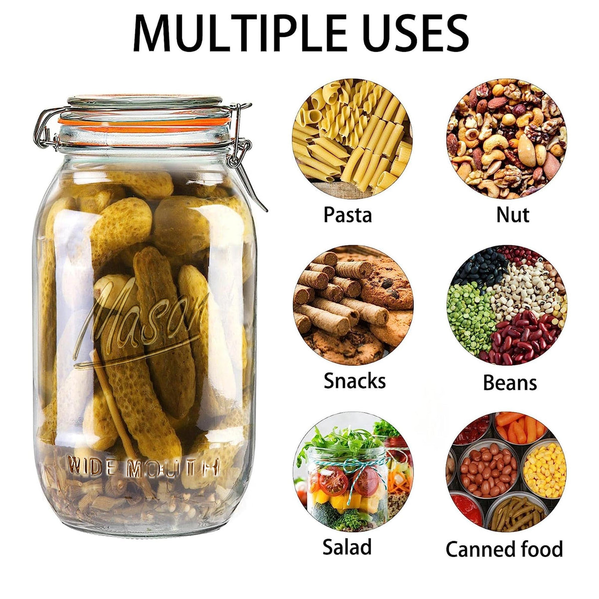 Great for canning or pickling with reliable seal
