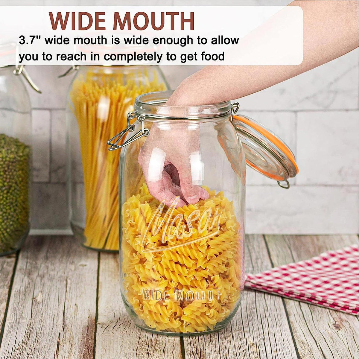 See through Anwoi jars ideal for pantry organization and quick identification
