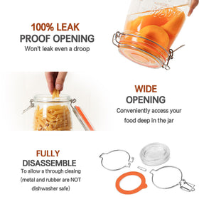 Anwoi transparent-glass kitchen jar aids quick access while keeping ingredients dry.