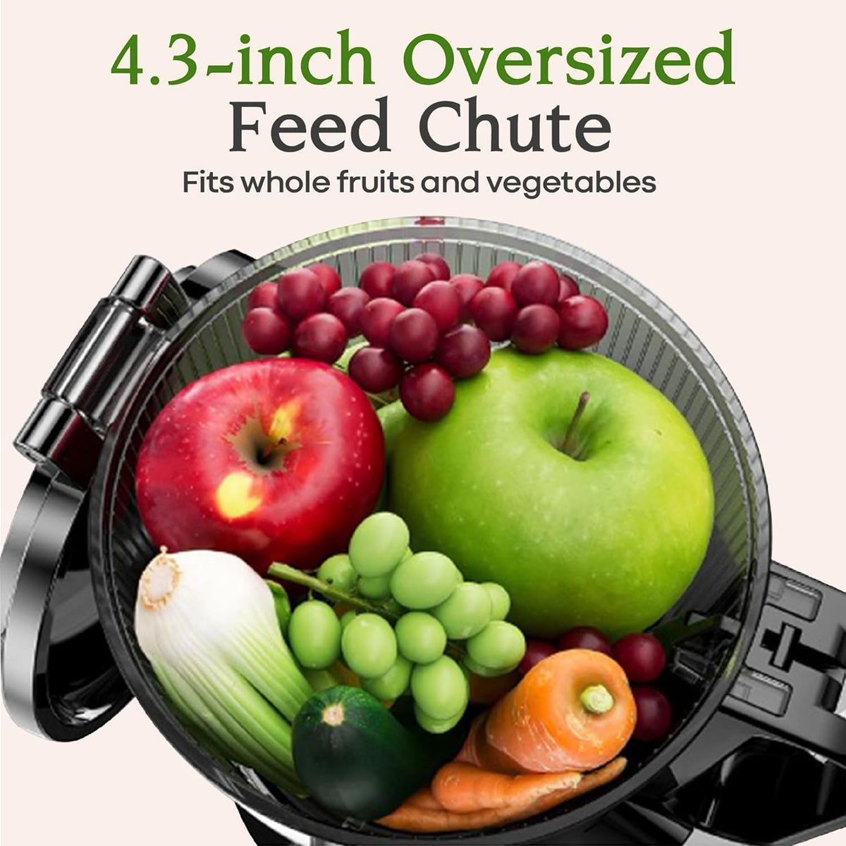Anybear Tritan feed chute preserves juice quality with food-grade safety.