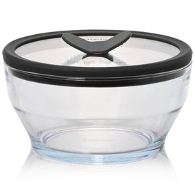 Anyday 4-cup glass storage with lid for leftovers and organized fridge space