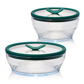 Anyday 4-piece glass storage with lids for organized leftovers and fridge clarity.
