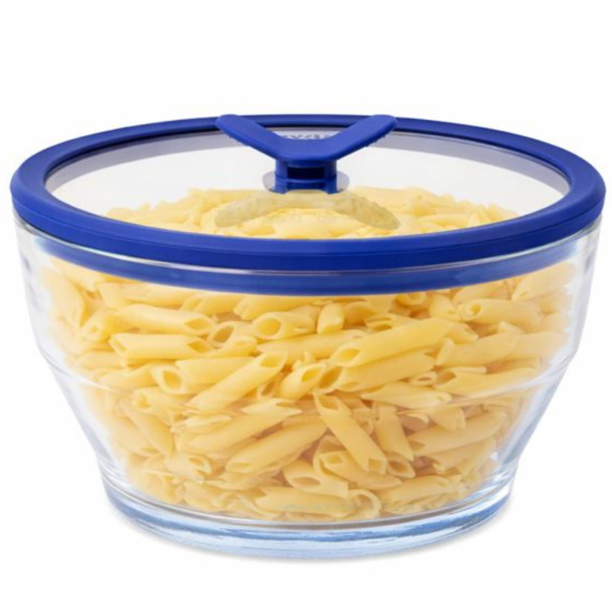 Anyday 8-Cup Glass Microwave Pasta Cooker, clear borosilicate glass for safe cooking.