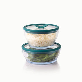 Anyday freezer-safe glass containers protect leftovers from freezer burn.