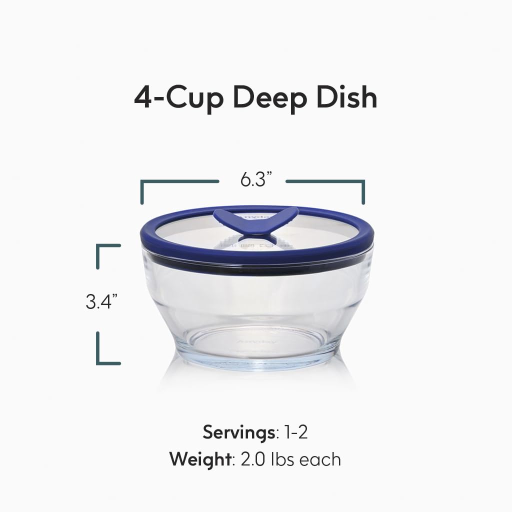 Anyday glass container for microwave-ready leftovers reheating.