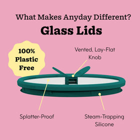 Anyday leftovers stored in glass keeps flavors protected.