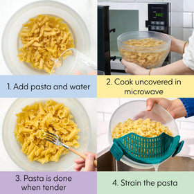 Anyday oven-safe pasta cooker bowl for reheating meals.