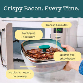 Anyday silicone-rimmed vented lid controls grease splatter.