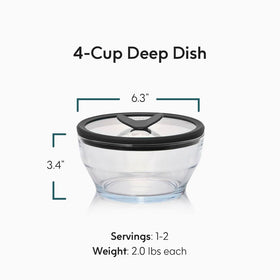 Anyday vented glass lid enables steam release for microwave reheating