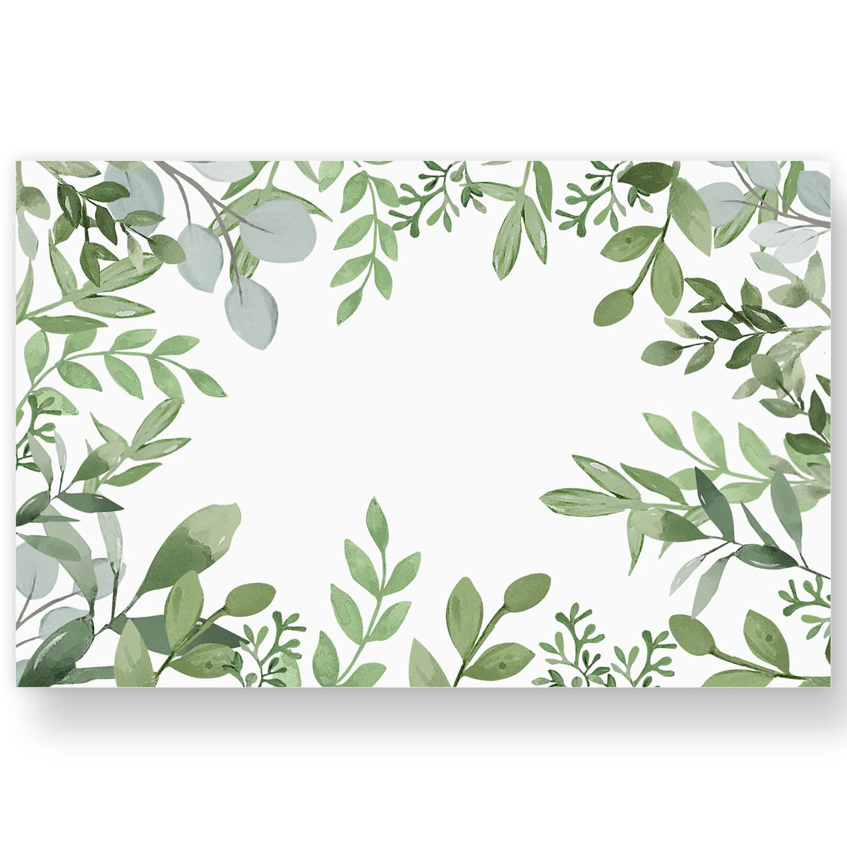 AnyDesign greenery placemat with watercolor leaves adds fresh spring ambiance to your dining table