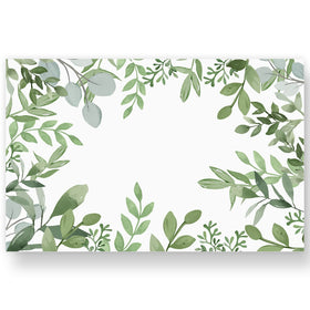 AnyDesign greenery placemat with watercolor leaves adds fresh spring ambiance to your dining table