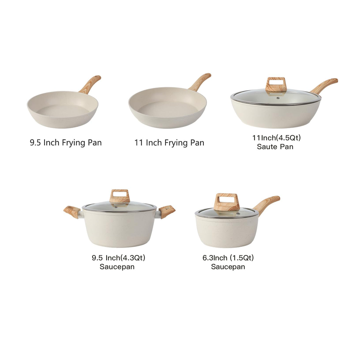 Anymark 9-inch nonstick frypan for quick browning and even heat.