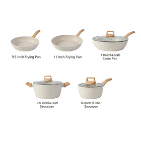 Anymark 9-inch nonstick frypan for quick browning and even heat.