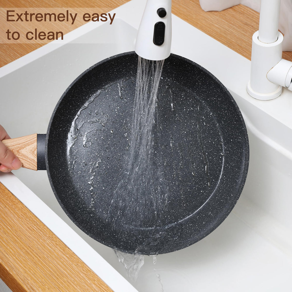 Anymark ceramic cookware in a modern kitchen scene