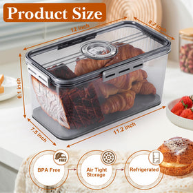 ANYPROLUS bread keeper includes detachable drain tray for moisture control