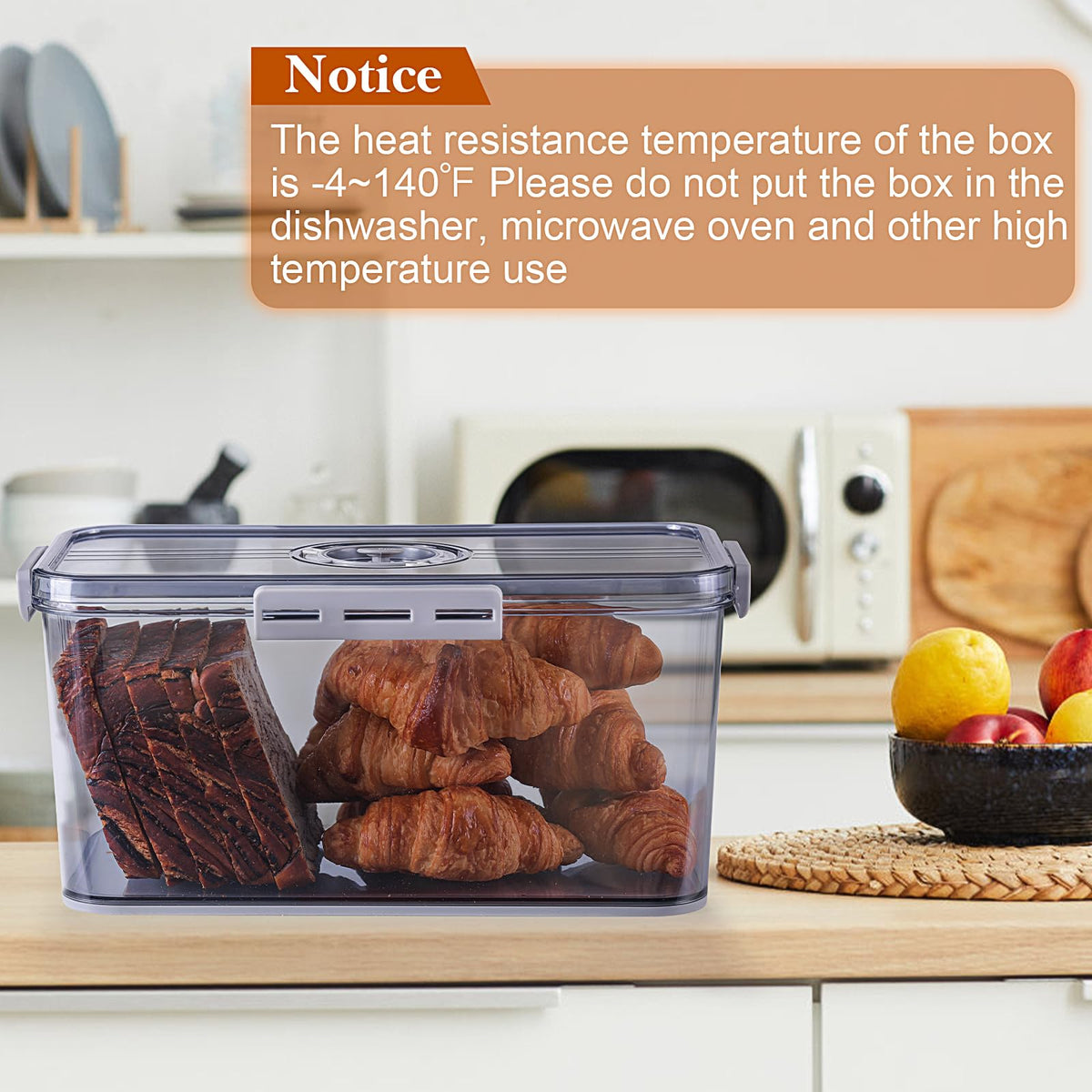 ANYPROLUS bread box large capacity fits loaves, bagels and pastries.