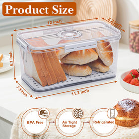 ANYPROLUS bread box time-dial shows storage date for easy freshness planning.