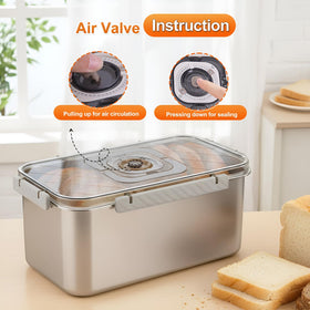 ANYPROLUS bread box top with time dial for tracking storage