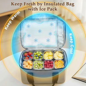 Anyprolus Snackle Box lid helps prevent cross-flavoring and keeps compartments organized.