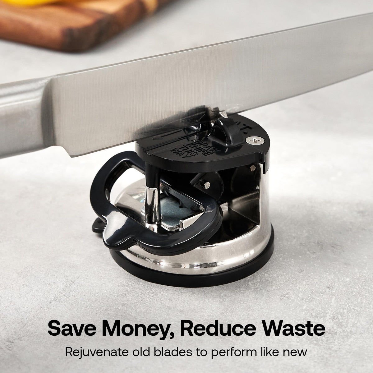 AnySharp GLOBAL keeps countertops clutter-free with cordless, battery-free operation