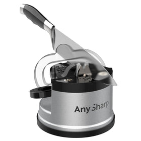 AnySharp GLOBAL powergrip suction base holds firmly, keeping hands away from blades