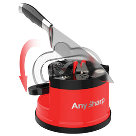 Close-up of AnySharp PowerGrip suction base showing stable mounting.