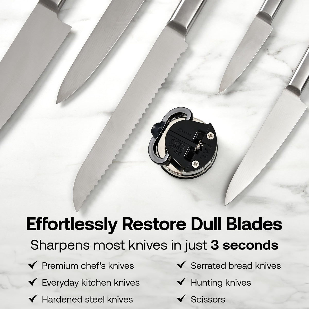 AnySharp PRO knife-types-utility image shows blade compatibility for versatile prep.