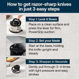 AnySharp PRO sleek-metal-design image adds a modern touch to kitchen counters.