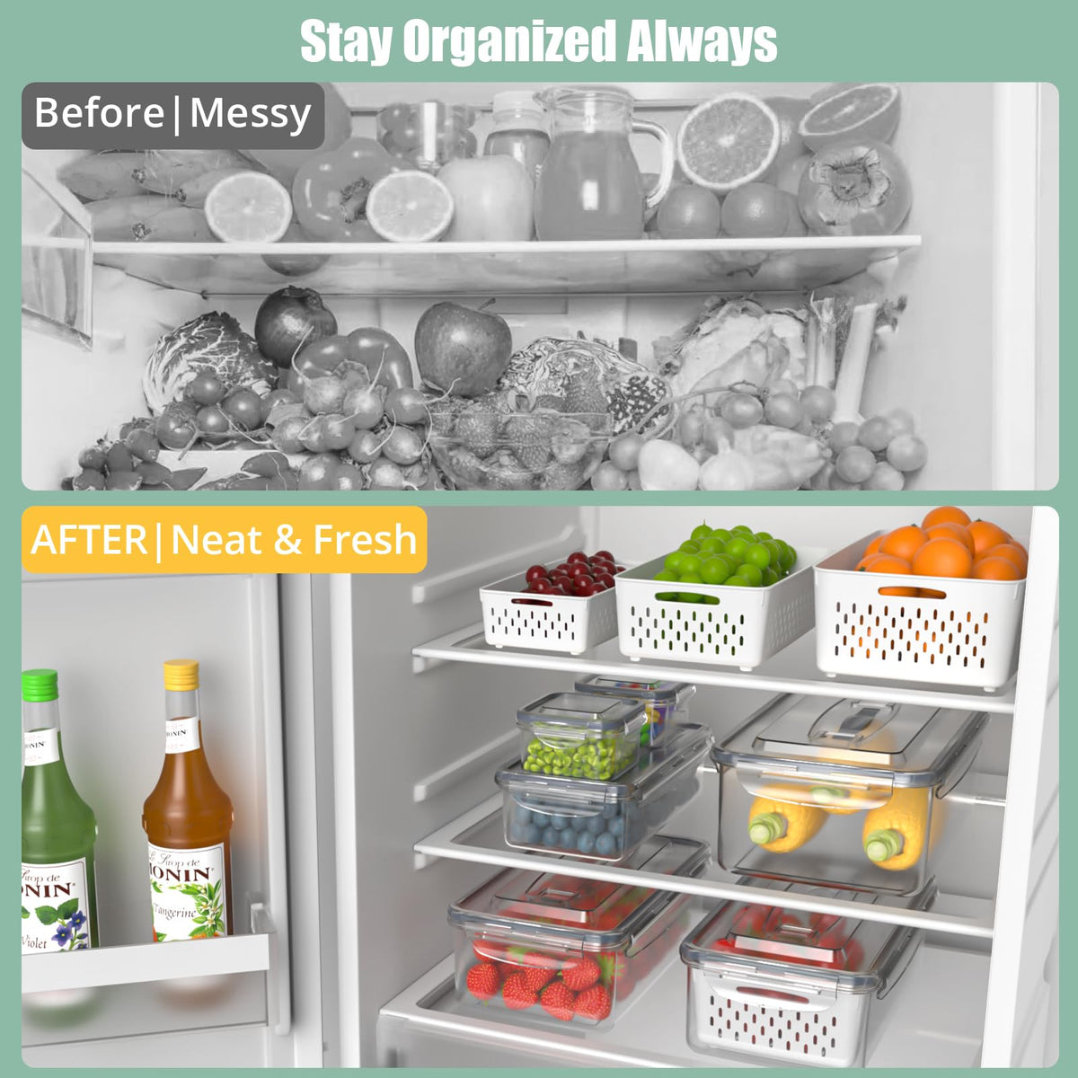 Anysig airtight lids seal freshness and prevent spills