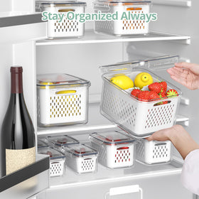 Anysig removable colander facilitates washing and draining produce