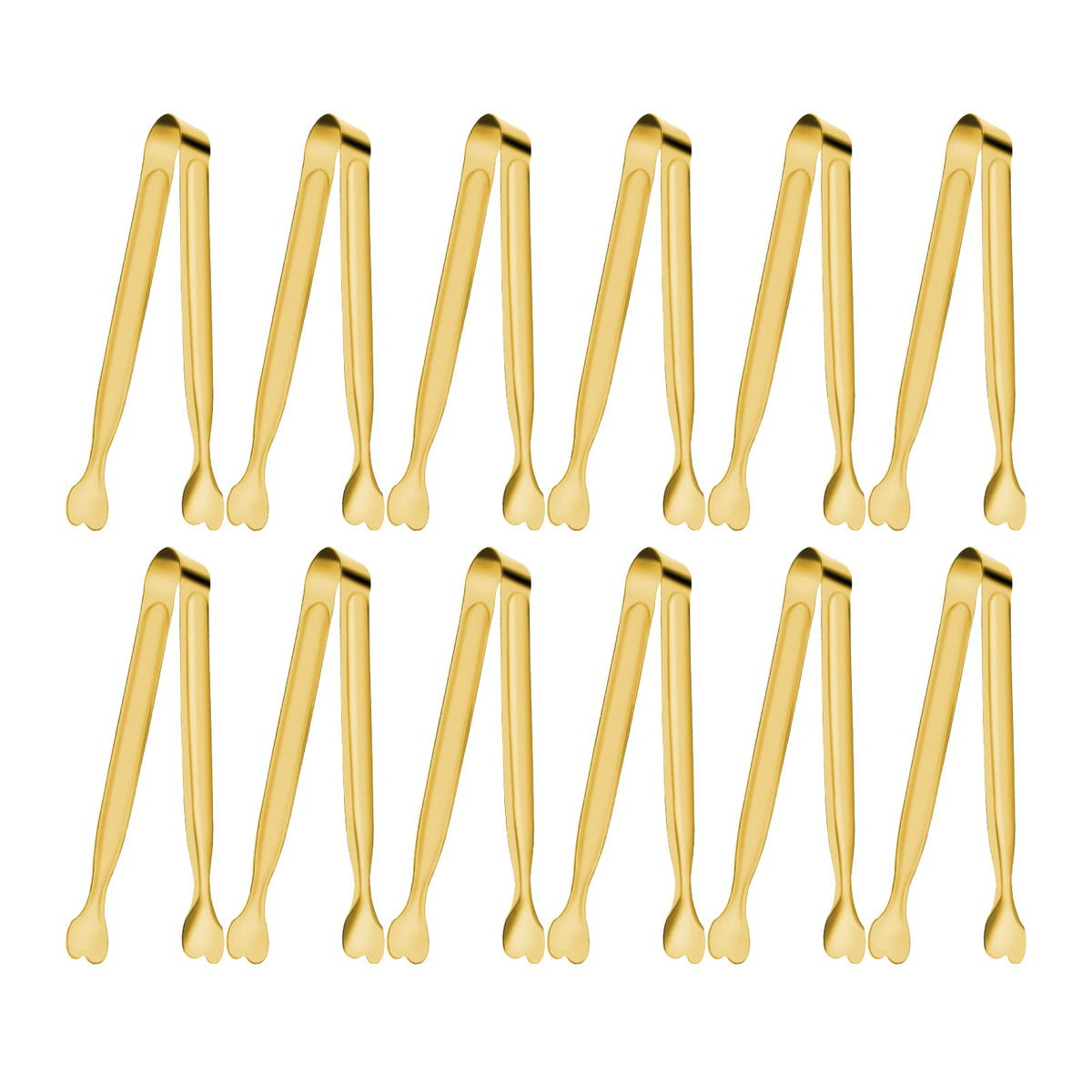 ANYTRP 12-pack serving tongs in 5.3 inch size, ideal for buffets and party trays.