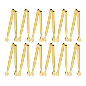 ANYTRP 12-pack serving tongs in 5.3 inch size, ideal for buffets and party trays.