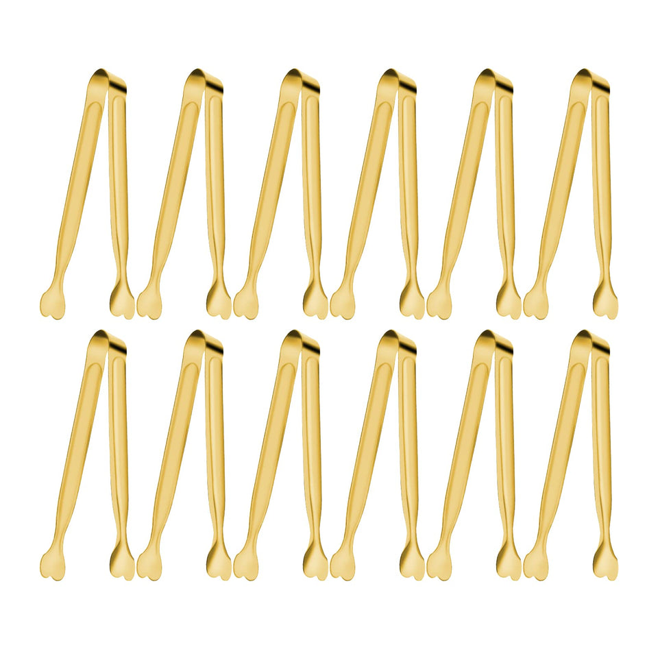 ANYTRP 12-pack serving tongs in 5.3 inch size, ideal for buffets and party trays.